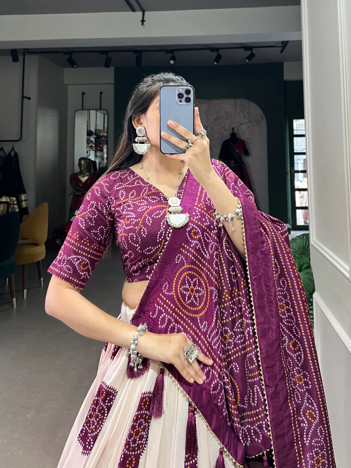 Buy Navratri Collection 2025 Tasar Lehenga Choli in Surat - Reseller Bazzar
